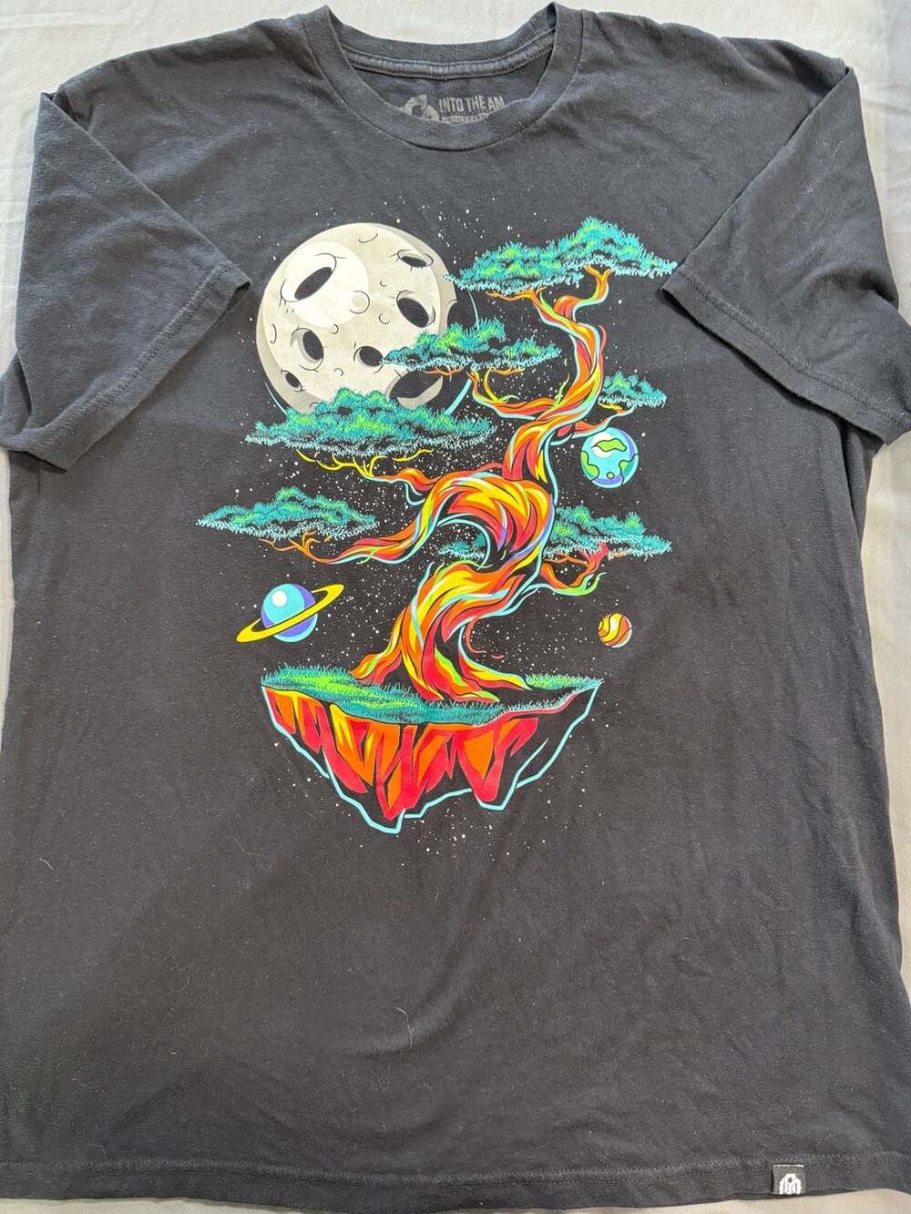 INTO THE AM Cosmic Bonsai Tree Graphic Crewneck T-Shirt